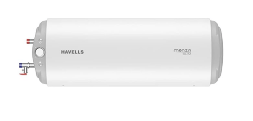 Havells Monza Slim25 L Horizontal Left Wall Water Heater,Metallic Body,2000 Watt,With Free Flexi Pipe And Free Installation,Warranty: 7Yr On Inn.Container;4Yr On Heating Element; 2Yr Compre.,(White)